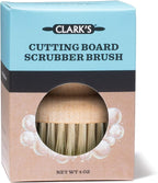 CLARK'S Cutting Board Oil Scrub Brush - Round Wood Applicator for Food Grade Mineral Oil and Wax on Wooden Bamboo, Cast Iron, and Utensils – Maple Construction – Kitchen Countertops Food Safe