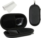 Double Eyeglasses Case, Hard Shell Dual Sunglasses Organizer with Zipper Clip Travel Glasses Storage for Women Men