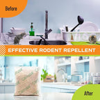 Peppermint Oil Mouse Repellent Pouches - 35% Mint & 5% Cinnamon - Natural Effective Rodent Deterrent for House, RV, Car Engines, Garage & Attic - Long Lasting, Pet & Kids Safe (8 Pack)