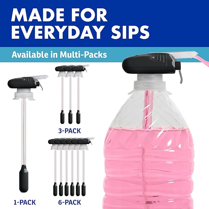 The Magic Tap Automatic Drink Dispenser - Hands-Free Beverage Dispenser for Fridge - Perfect for Milk, Juice - Gifts for Women & Men - 1 Pack, Black
