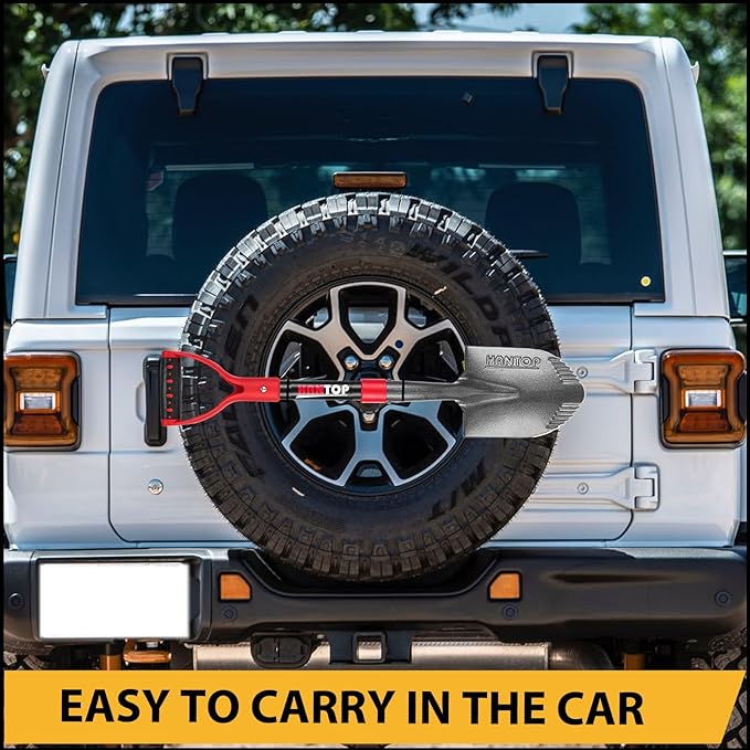 Mini Shovel - 28 inches, Ideal for Digging, Camping, Survival, Kids, Car Use