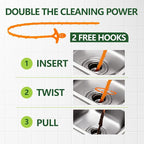 Drain Cleaner Clog Remover Liquid: Sink Kitchen Bathroom Shower Drain Cleaning Solution - Safe for Household Pipes Prevents Build-Up (2 Pcs)