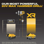 DEWALT 20V MAX XR 1/2 Inch Cordless Hammer Drill Kit with 8AH Battery and Charger (DCD1007WW1)
