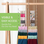 2 Pack Scarf Hanger for Closet, 40 Large Capacity Scarf Organizer, Space Saving Scarf Holder Hijab Rack Closet Organizers and Storage, Silver