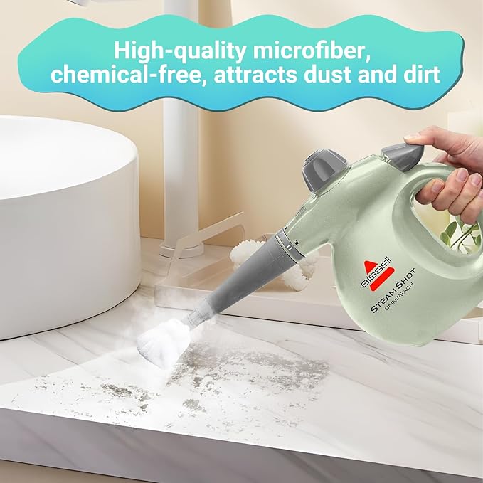 10 Pack Steam Cleaner Accessories, Microfiber Cloths for Handheld Steam Cleaner, Compatible with Bissell Steam Shot, Dupray, Wagner, McCulloch, PurSteam, Universal and Washable