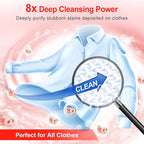 Laundry Detergent Sheets - Up To 128 Loads, Hypoallergenic, Eco-Friendly Peach Scent, Biodegradable, Plastic Free, Liquidless Laundry Sheets Suitable for Sensitive Skin