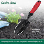 Garden Shovel-Heavy Duty Gardening Hand Trowel, Stainless Steel Garden Trowel with Rubberized Handle, Garden Tool for Soil Planting Digging Transplanting(Hand Trowel)