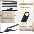 Floor Squeegee - 52 Inch Adjustable Long Handle 14.2 Inch Rubber Blade 180° Rotatable Head Heavy Duty Squeegee Broom for Floor Window Bathroom Tile Garage Concrete Shower Patio (Black)