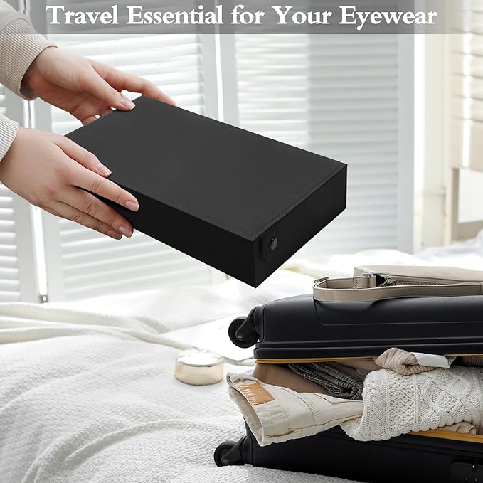 5-Slot Eyeglass Case Organizer - Portable Storage for Sunglasses & Glasses, Perfect for Travel & Home Use