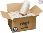 Reel Premium Recycled Paper Towels- 12 Rolls, 2-Ply Made From Tree-Free, 100% Recycled Paper - Eco-Friendly, Hypoallergenic and Zero Plastic Packaging