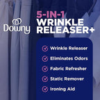 Downy Wrinkle Releaser Spray | All In One Wrinkle Release Spray, Odor Eliminator, Static Remover | Fabric Refresher & Ironing Aid for Clothes | 9.7 Fl Oz (Pack of 2), Fresh Scent