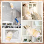 Remerry Extendable Lambswool Duster 30-96 Inch with Stainless Steel Handle Removable Head Multi-Surface Cleaning Tool for Ceiling Fan, Window, Roof, Wall, Furniture, Bookshelf, Home, Office