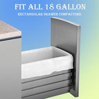 18 Gallon Compactor Kitchen Trash Bags 1.2 Mil THICK Heavy Duty 50 Count with Reinforced Drawstring | Perfect Fit for 18 Gallon & Most Kitchen Compactors | Tear & Leak Resistant