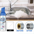 Japanese Drain Foam Cleaner, Japanese Toilet Cleaning Foam Drain Cleaner, Powerful Sink and Drain Cleaner, Drain Cleaner Hair Clog Remover Foam for Kitchen Drain, Sinks (1)