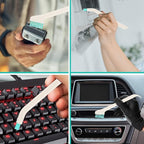 Nuenen 16 Pcs Small Household Cleaning Brushes - Deep Detail Crevice Cleaner Brush Set, Corner Space Keyboard Bottle Tile