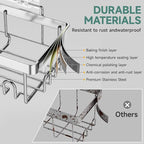 Veken Shower Caddy 6-Pack, Family Choice Award Winner, Large Wall Mounted Shower Rack, Bathroom Shelves Over Toilet, Organizer Storage Accessories with Soap Dish&Toothbrush Holder