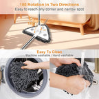 MUEE Window Cleaning kit, 3 in 1 Adjustable Window Washing Squeegee Kit with Extension Pole, Squeegee Window Cleaner Tool with 6 Replacement Pads, Wall Washer Cleaning Tool for Walls/Glass/Window