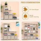 TUMUCUTE Closet Organizer, Organizers and Storage,Cabinet Metal Shelf Rack Storage Shelves Bookshelf,Toy Organizers and Storage Bins (6-Cube, White)