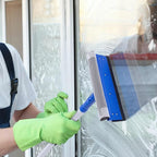 Window Cleaner Tool for Home with 20''-30'' Extension Pole, Squeegee for Car Windshield Cleaning, Glass Washer for Shower Doors, Mirror