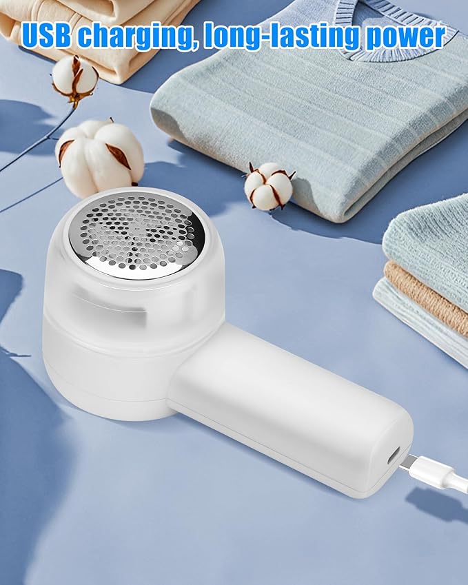 Lint Remover,Fabric Shaver for Clothes,Electric Lint Shaver Rechargeable Long-Lasting Battery,Portable Clothes Shaver Pill Remover,Large Shaving Area 2 Speeds Effortlessly Cut Fuzz Ball Pilling