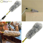 DOCA Telescoping Pole Attachment - Extension Pole for Cleaning, Feather Duster, Window Washing Kit, Paint Roller, Window Squeegee - High Reach Extendable Kit for Indoor & Outdoor - Duster Kit