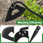 COCONUT Garden Hoe, 65 inch Long Handle Weeding Hollow Hoe Garden Tool, Heavy Duty Gardening Hoe with Durable Blade for Loosening Planting