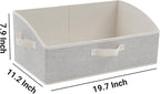 3 Pack Closet Organizers, Foldable Clothes Storage Organizers with Handles, Large Capacity, Sturdy Drawer Storage Boxes for Clothing, Underwear, Books, Shelves, Wardrobe Organizing, Beige