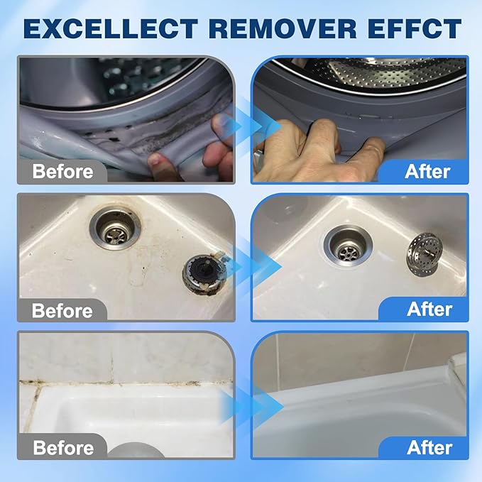 Home Stain Cleaner Gel, Home Remover Gel for Washing Machine, Refrigerator Strips, for Tiles Grout Sealant Home Kitchen Sinks Bathroom Cleaning Cleaning Grout Cleaner - 3.38 Fl oz