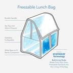 PackIt Freezable Lunch Bag, Black, Built with EcoFreeze Technology, Foldable, Reusable, Zip and Fold Closure with Buckle Handle, Perfect for School and Office Lunches