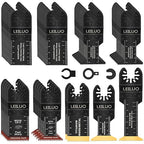 LEILUO 50 Pcs Multitool Blade for Wood Nails Drywall Titanium Oscillating Saw Blades Japanese Tooth Oscillating Tool Accessories with Storage Bag Compatible with DeWalt Makita Dremel and More