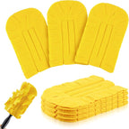 Zubebe 6 Pcs Duster Refill Reusable Fleece Duster Refills Feather Flat Dusters Multi Surface Washable Cleaning Pads Tools for Home, Blinds, Car, Pet, Furniture, Fans (Yellow)