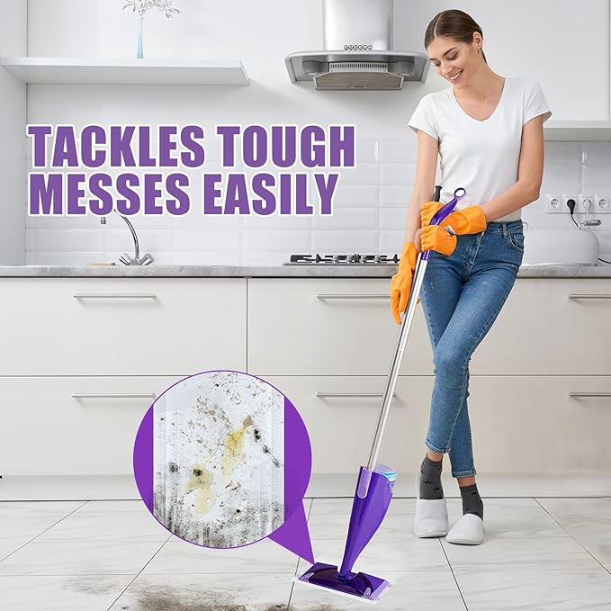 50 Count Disposable Wet Pads Refill for Swiffer Wet Jet Spray Mop,Wet Jet Pads for All Floor Types,Disposable Multi Surface Wet Jet Hardwood Floor Cleaner for swiffer Wet Pads Refill