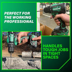 Metabo HPT 36V MultiVolt™ Cordless Brushless 1/2" Hammer Drill Kit, Power Drill Kit with Lithium-Ion Metabo Batteries , Case and Charger, Compact Lightweight Power Tool, DV36DC