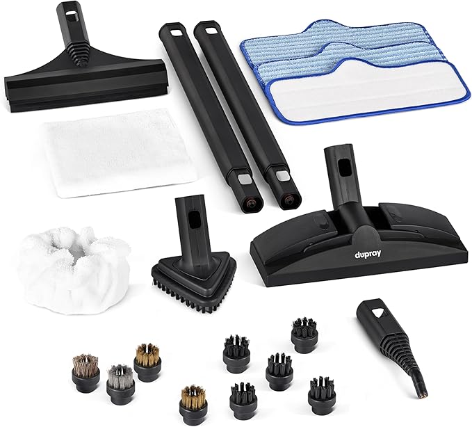 Dupray Neat Steam Cleaner with 20-piece Accesory Kit. For Multipurpose steam Cleaning Hardwood, Tile, Laminate and Sealed Floors, Couch, Furniture and more. *Kills 99.9% of Bacteria & Viruses