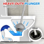 2Pack 2 in 1 Toilet Brush and Plunger Set, Extended Handle Plunger，Toilet Bowl Brush Plunger Set,Bathroom Cleaning Tools ，Toilet Brush Plunger Combo，Cleaning Brush，Cleaning Supplies（Dark Grey）