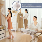 Steamer for Clothes, 1500W Large Soleplate Clothes Steamer Iron, Detachable 400ml Water Tank Garment Steamer Professional Steam Iron, 20s Rapid Heat Up Fabric Wrinkles Remover and Auto-Off