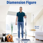 Spray Mops for Floor Cleaning Floor Mop with a Refillable Spray Bottle and 3 Washable Microfiber Pads Home or Commercial Use Dry Wet Flat Mop for Hardwood Laminate Wood (Dark Blue)