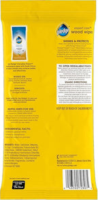 Pledge Multi-Surface Furniture Polish Wipes, Works on Wood, Granite, and Leather, Cleans and Protects, Lemon (24 Total Wipes) (Pack of 2)