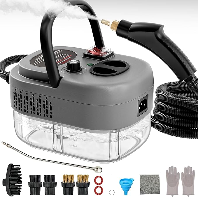 Steam Cleaner,15s Heat-Up,1.4L Tank,Steamer for Cleaning with 10 pcs Accessories,Multi-2500W High Temperature and Pressure handheld steamer,Steam Clea (4-【02】Gary)