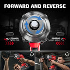 Alloyman Cordless Impact Wrench, 1475Ft-lbs (2000N.m) 1/2 High Torque Brushless Impact Gun, 20V Power Impact Driver, 2*4000mAh Battery,3 Sockets, Brushless Motor Variable Speeds for Car/Truck RV/Mower