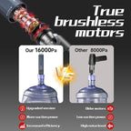 Chuboor Car Vacuum Cleaner High Power Cordless Rechargeable, 16000PA Powerful Handheld Vacuum, Portable Mini Vacuum with LED SOS Light, Small Hand Held Vacuuming Cordless, Dust Busters(P16-Blue)