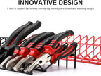 CASOMAN Plier Organizer Rack, 2 Pack, Pliers Cutters Organizer, Stores Spring Loaded, Black & Red, 29-Slot Plier Rack, Keep Pliers Organized in Tool Drawer