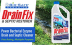 Drainfix & Septic Restorer 32 Oz Septic Tank Treatment | Drainfield Treatment | Septic Safe Drain Cleaner | Enzyme Drain Cleaner | Septic Cleaner | Exxon Valdez Patented - 6 Pack