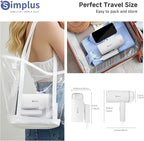 SIMPLUS Travel Steamer for Clothes, Portable Handheld Garment Steamer for Clothing, 10s Fast Heat Up, 170ml Water Tank with Measuring Cup, Small Foldable Fabric Wrinkle Remover for Home, White