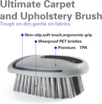 Carpet and Upholstery Cleaning Brush,Carpet Scrubber Stiff Bristle Detailing Scrub Brushes,Interior Leather Brush for Car and Home (Gray)