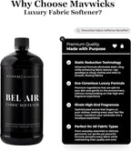 Mavwicks Fragrances - Luxury Scented Liquid Fabric Softener (Bel-Aire) 32 Oz – Crafted with Clean Ingredients – Reduces Static, and Softens Clothes – Safe for All Fabrics and Skin