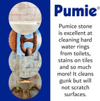 PUMIE Extra Large Pumice Scouring Stick, 2x Larger Than Regular Stick, Heavy Duty Pumice Cleaning Stone for Tough Kitchen Stains, Toilet Bowls & Rings, Extra Large Pumice Cleaning Bar for Rust & Pain