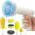 Handheld Electric Spin Cleaning Brush for Baby Bottle, Kitchen, Water Cup with Power Silicone Head,Straw Cleaner Brush, Upgraded 2024 Kitchen Gadgets. Multifunctional Automatic Cordless Hand Scrubber