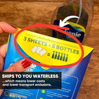 Genie Sheets All Purpose, Glass and Bathroom Cleaners Combo Pack | Concentrate Makes 6 24oz Refills with Spray Bottles | Just Add Water | Eco-Friendly Plant-Based | 6 Sheets