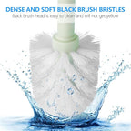 SetSail Toilet Brush, Compact Size Toilet Bowl Brush and Holder Toilet Brushes for Bathroom with Stainless Steel Handle Toilet Cleaner Brush with Durable Scrubbing Bristles, Splash-Proof, Green
